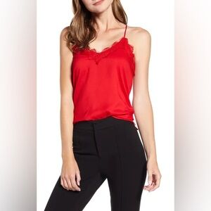 NWT Bailey 44 Camille Camisole Bright Red Size M (*flaw - see photos)